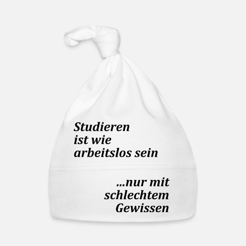 Unispruch "Studieren = arbeitslos" Studenten Baby Bio-Mütze