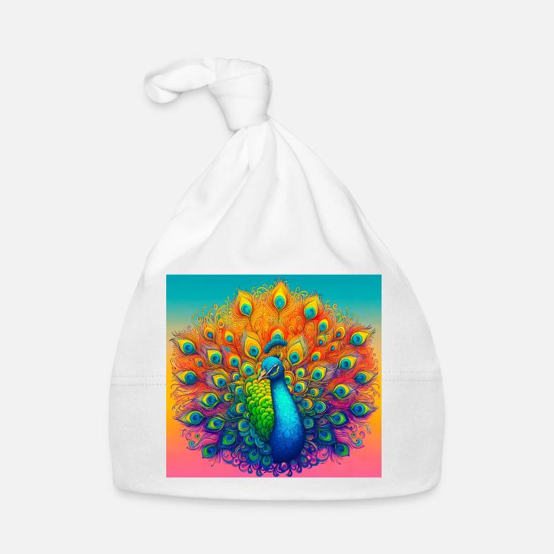 peacock Organic Baby Cap