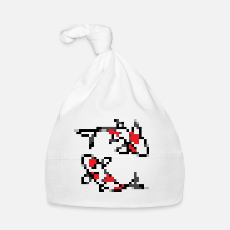 Pixelart Koi Baby Bio-Mütze