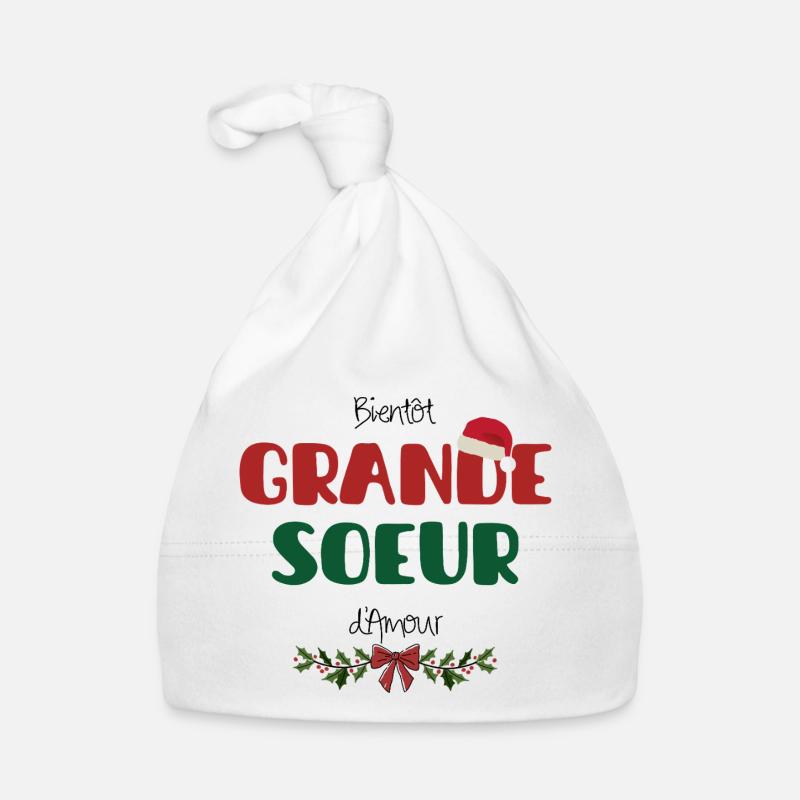 Bald Große Schwester Weihnachten Baby Bio-Mütze
