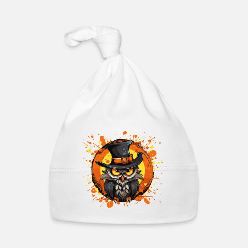 Eulenhut Halloween Splatter Baby Bio-Mütze