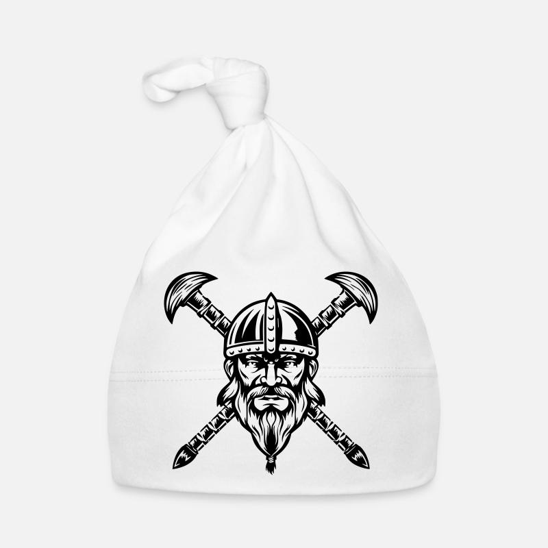 Bearded Viking Warrior Face Organic Baby Cap
