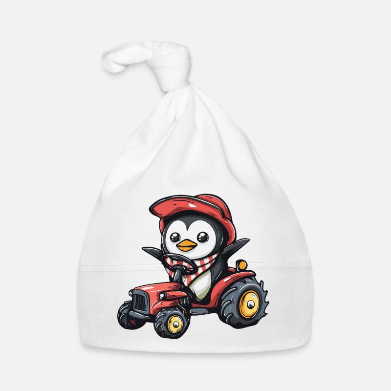 Penguin Tractor Farmer Organic Baby Cap