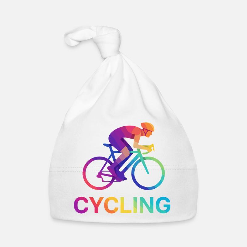 Design vibrant de cyclistes arc-en-ciel Bonnet bio Bébé
