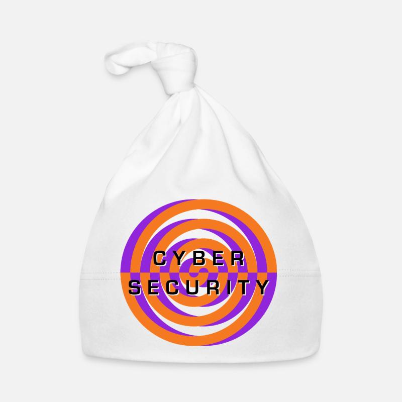 Cyber Security Spiral Emblem - Baby Bio-Mütze - Weiß