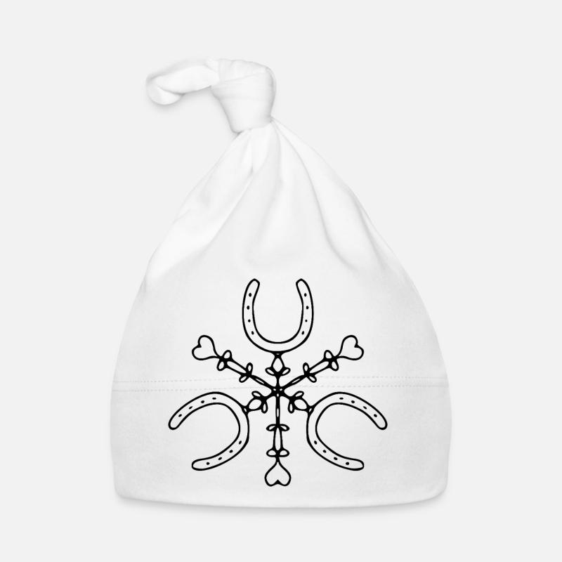 Horseshoe Pattern Organic Baby Cap