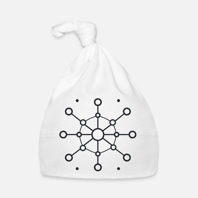Central Network Star Pattern Organic Baby Cap