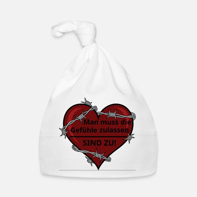 Sarkastisches Herz mit Stacheldraht Baby Bio-Mütze