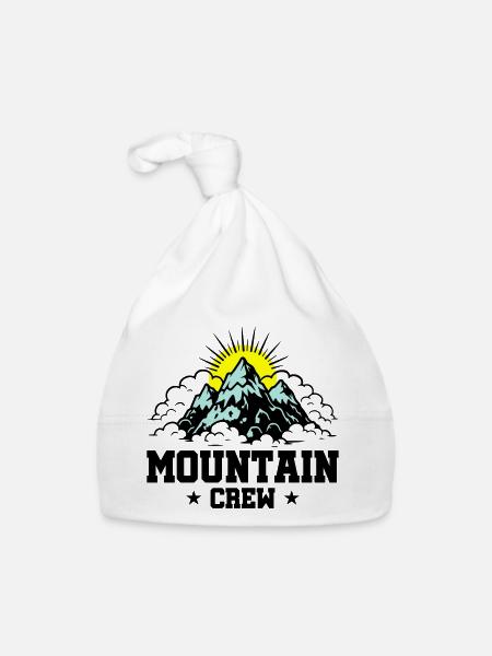Mountain Crew Mountains - Organic Baby Cap - white - Front