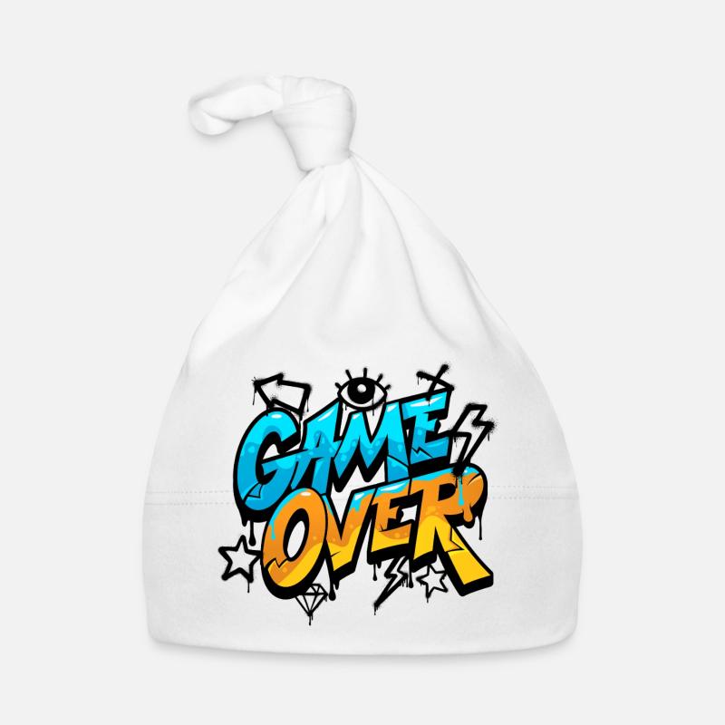 Game Over Graffiti Splash Tee Bonnet bio Bébé