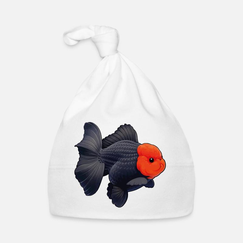 Grade Black Oranda with Red Head HQ Goldfish Baby Bio-Mütze
