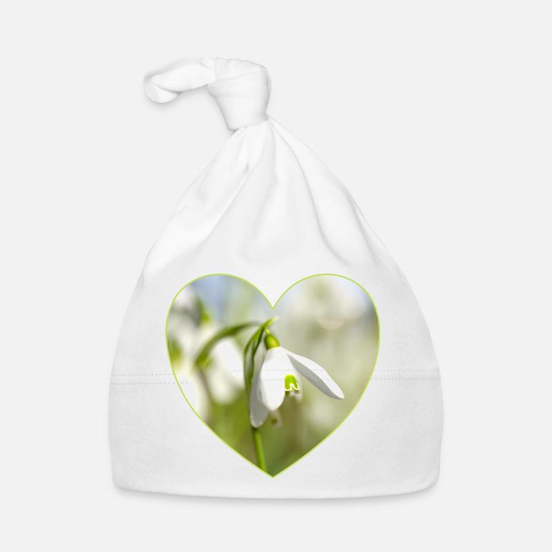 Conception du Cœur du Perce-Neige Bonnet bio Bébé