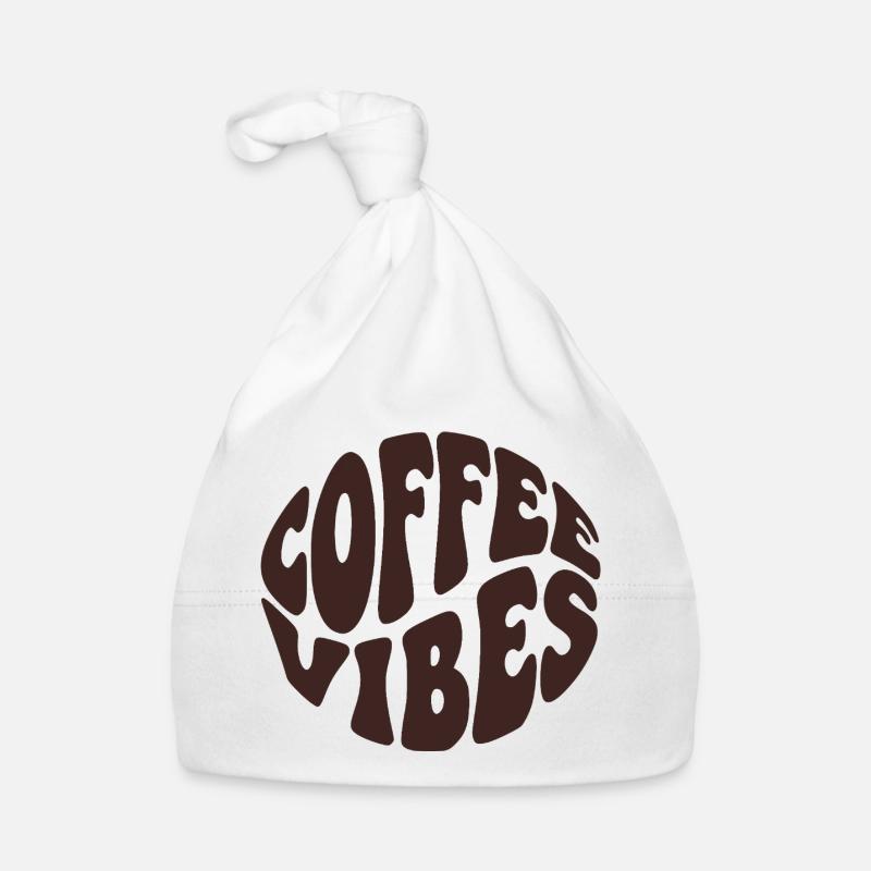 Coffee Vibes - Retro Groovy 70s Aesthetic Organic Baby Cap