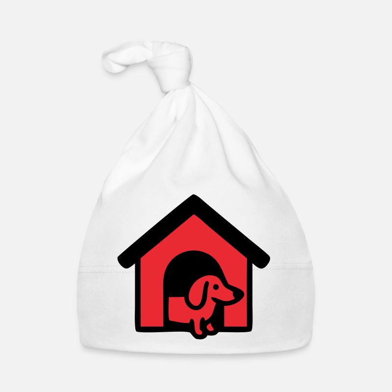 Dackel Hundehütte Haus Icon Baby Bio-Mütze