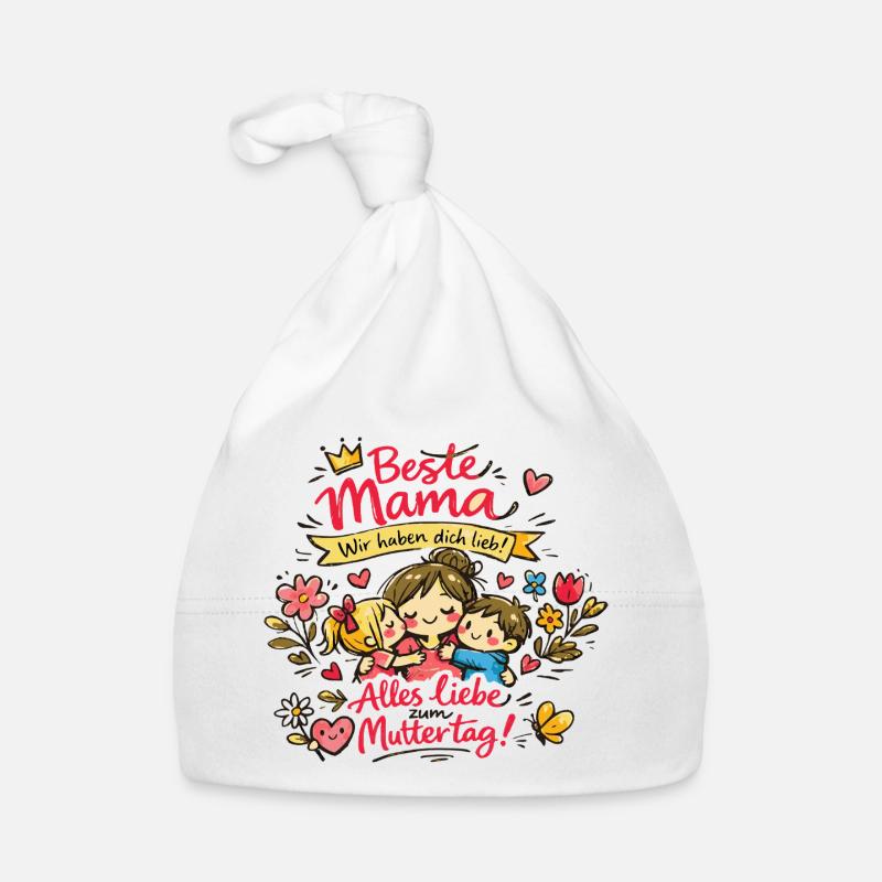  Mama Alles Liebe Muttertag Baby Bio-Mütze