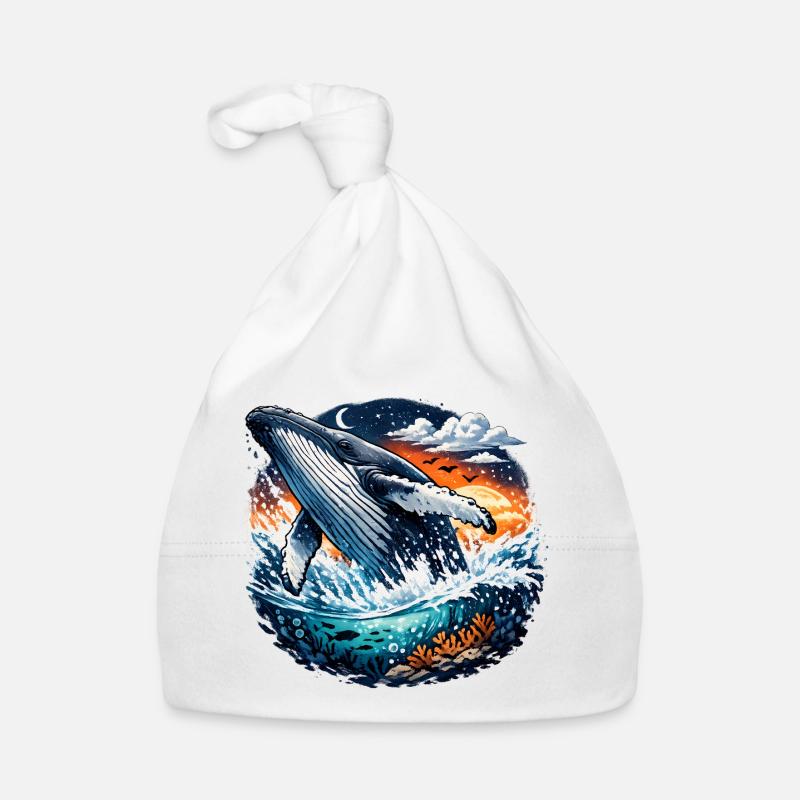 Fantasme du saut de baleine de mer du soir Bonnet bio Bébé