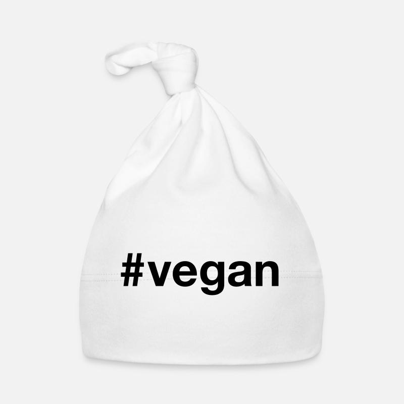 VEGAN Hashtag Veganer Vege - Bonnet bio Bébé - blanc