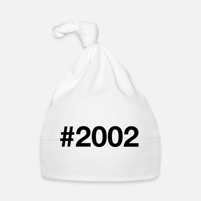 2002 Né à 24 ans 24e anniversaire - Bonnet bio Bébé - blanc
