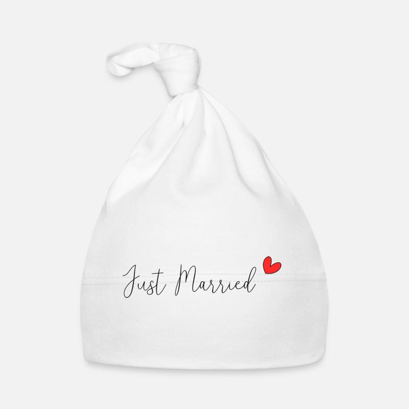 JUST MARRIED. VIVE LES MARIES. SAINT VALENTIN Bonnet bio Bébé