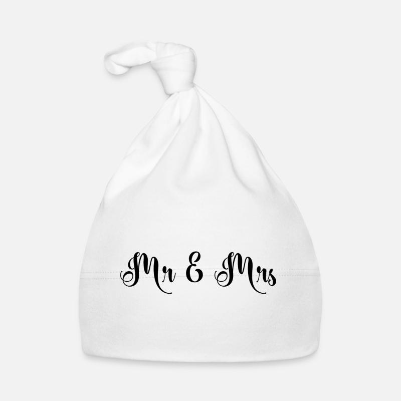 Mr & Mrs beau design de mariage Bonnet bio Bébé