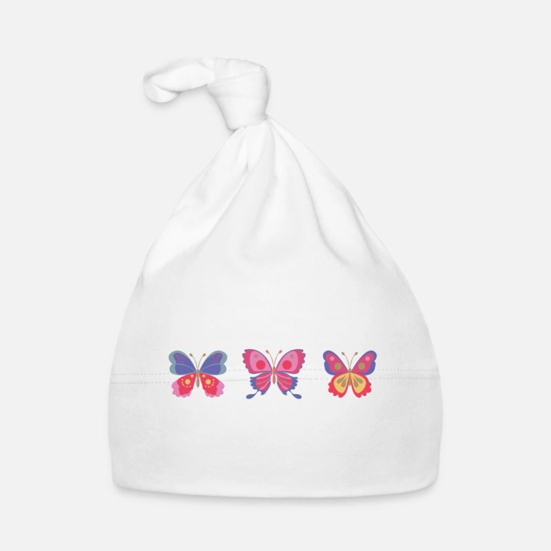 Variété de papillon coloré Bonnet bio Bébé