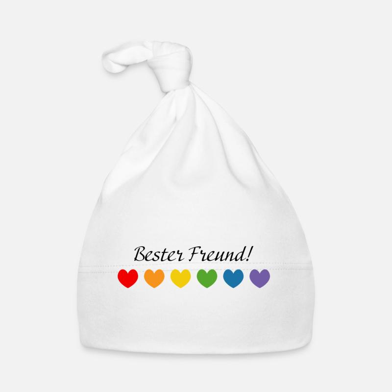 Regenbogenherzchen Bester Freund LGBT lgbtqi queer Baby Bio-Mütze