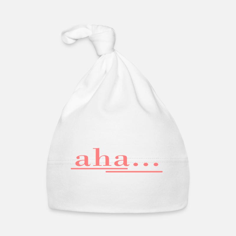 aha... c’est comme ça que ça marche ! Dire, s’amuser, un design frais - Bonnet bio Bébé - blanc
