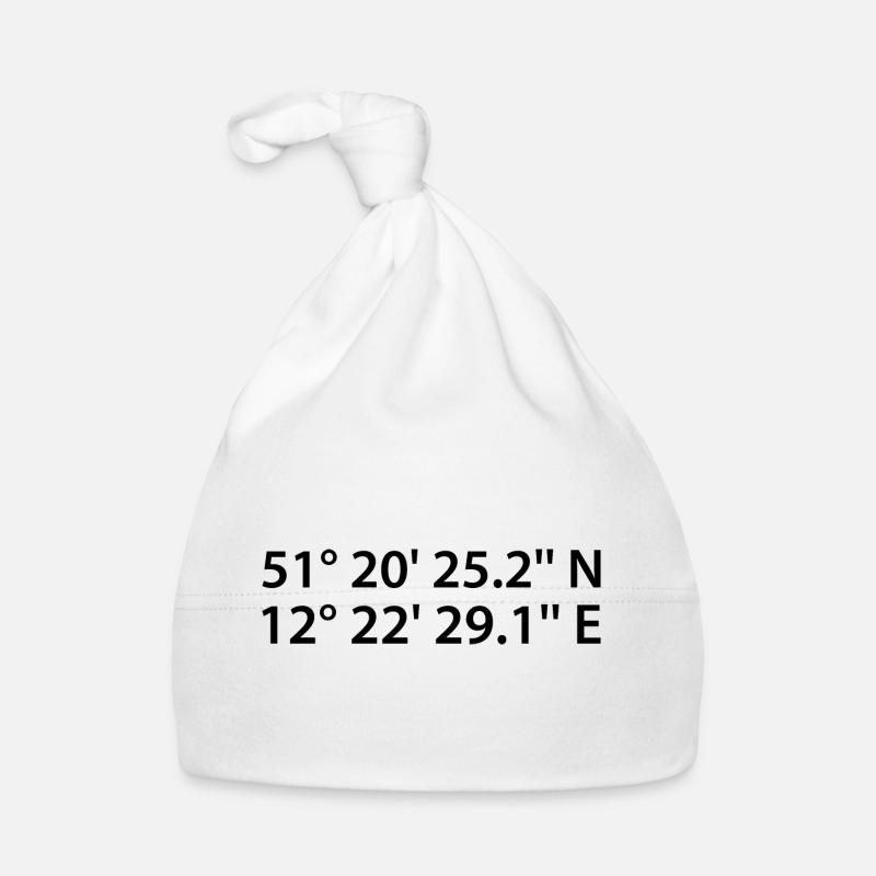 Leipzig coordinates Organic Baby Cap