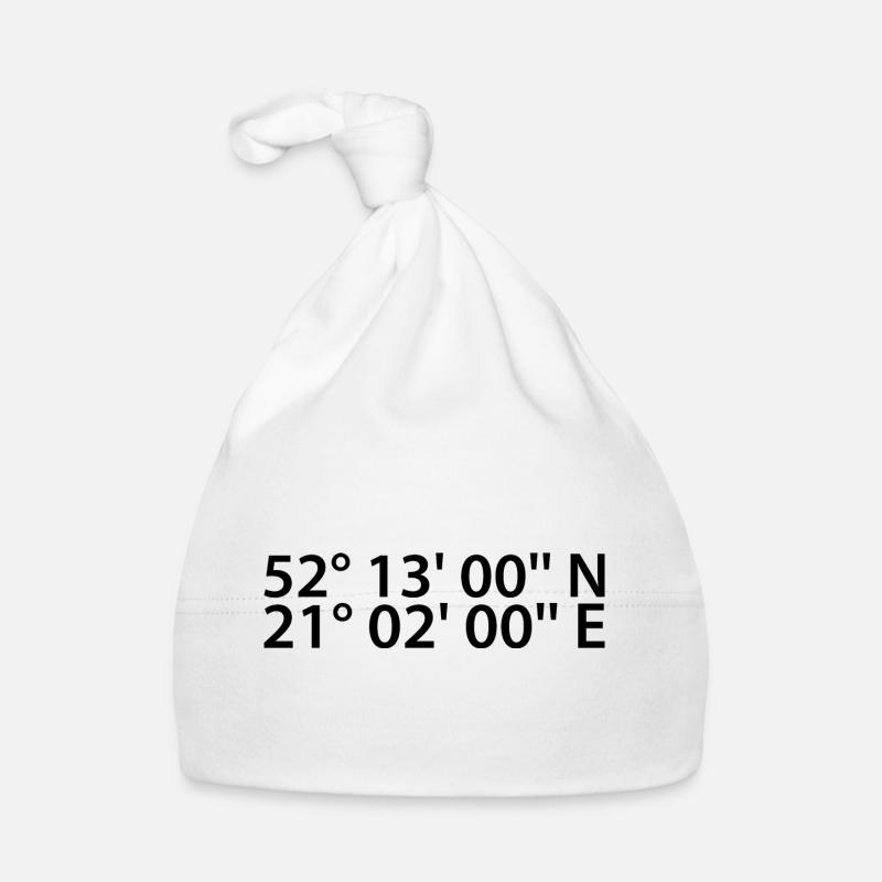Warsaw coordinates Organic Baby Cap