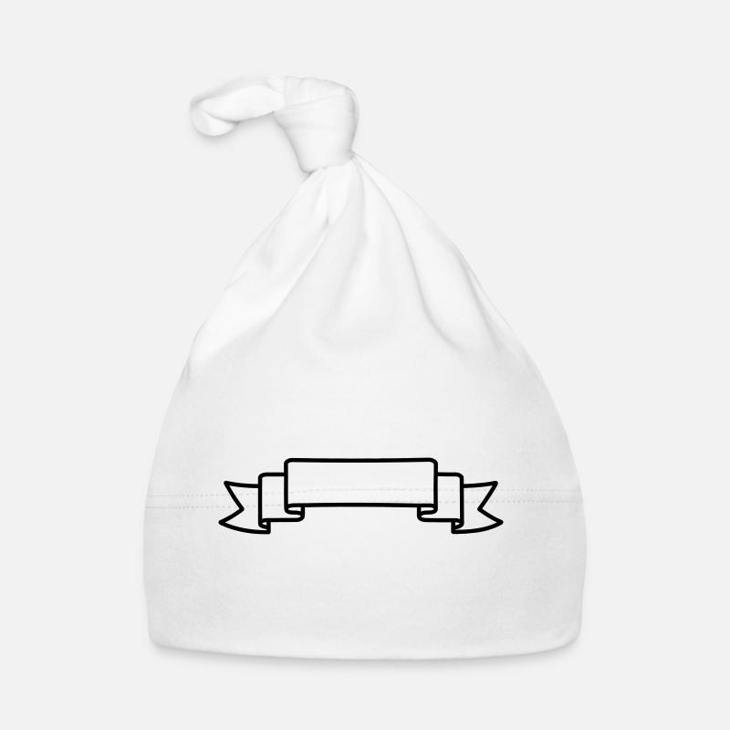 Typenschild Wimpelschleife Baby Bio-Mütze