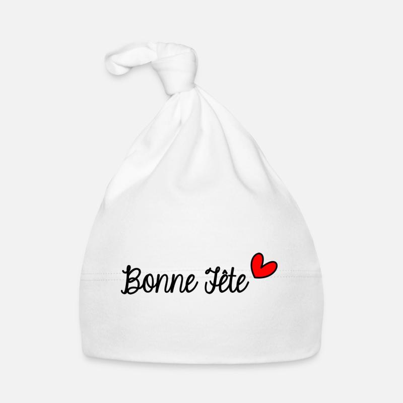 BONNE FÊTE - Bonnet bio Bébé - blanc