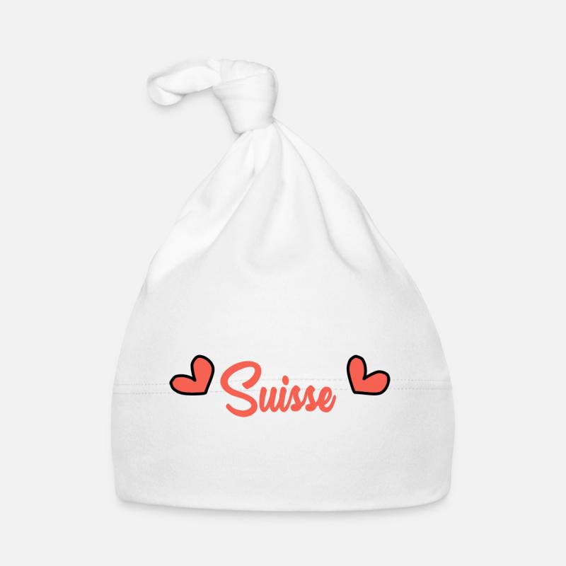 SUISSE. PAYS. GENEVE. DRAPEAU Bonnet bio Bébé
