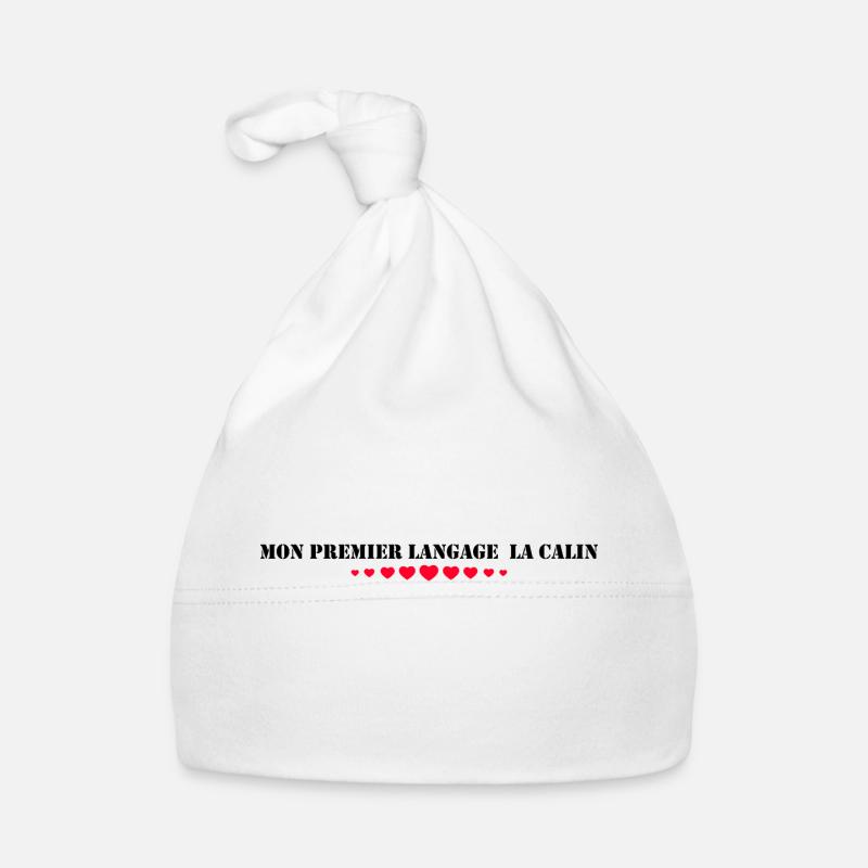 My first language: hugging Organic Baby Cap