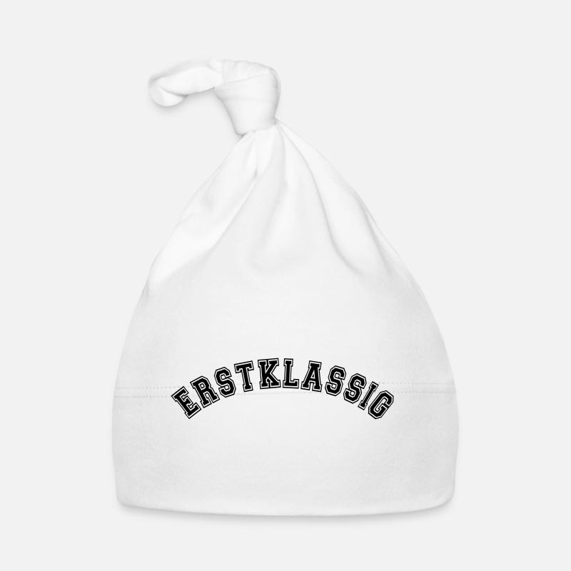 Erstklassig Einschulung, Schulstart, schulkind Baby Bio-Mütze