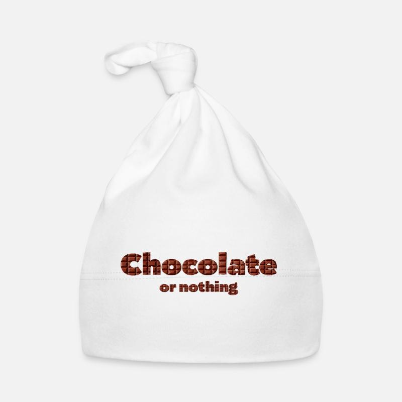Motif chocolat avec effet 3D Bonnet bio Bébé
