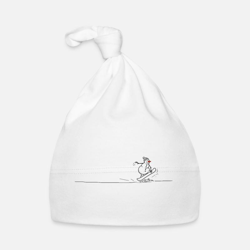 Snowbaord-Schneemann Baby Bio-Mütze