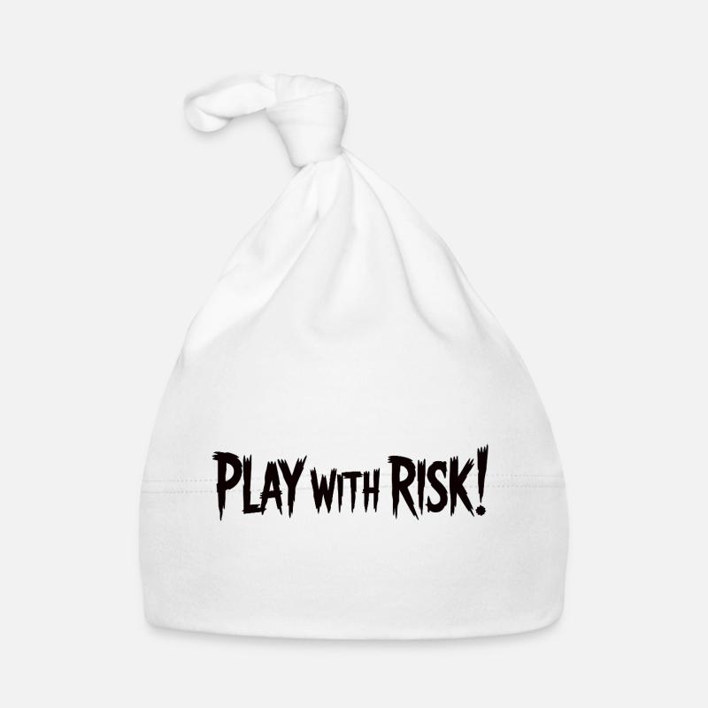 Play With Risk Bold Graphic Text Organic Baby Cap