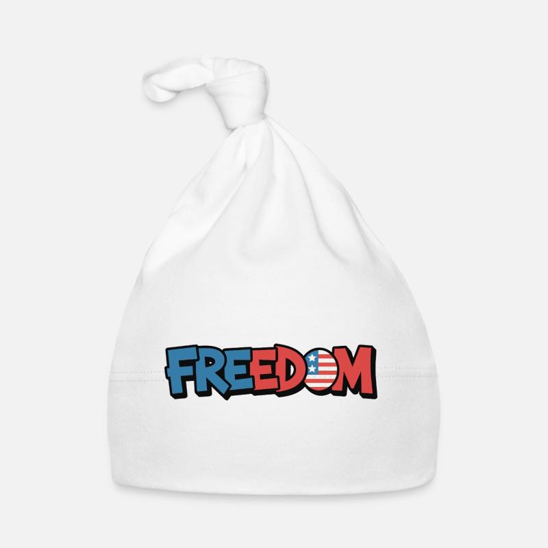Freedom Typografie Statement Design Baby Bio-Mütze