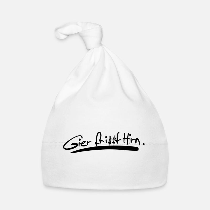 Greed eats brains. Organic Baby Cap