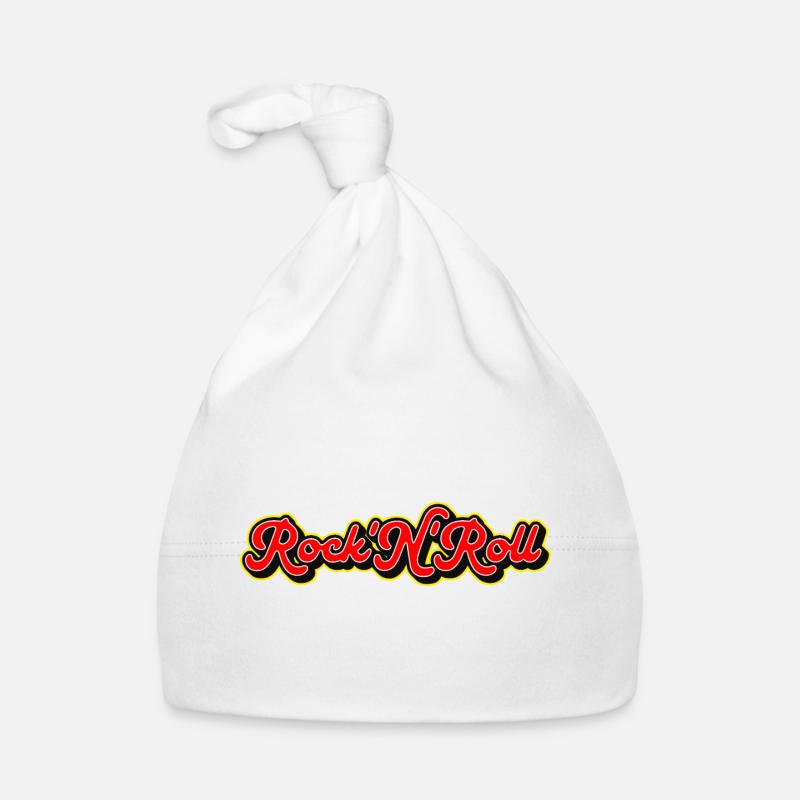 Retro Rock 'N' Roll Typography Organic Baby Cap