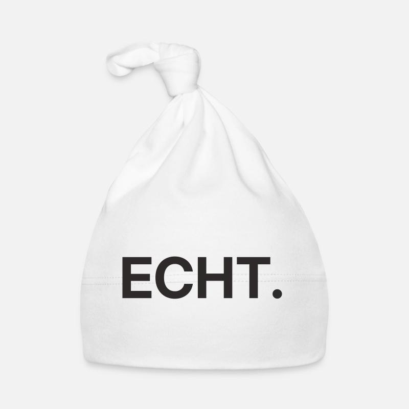 ECHT Punkt – Minimalistisches Typografie Design Baby Bio-Mütze
