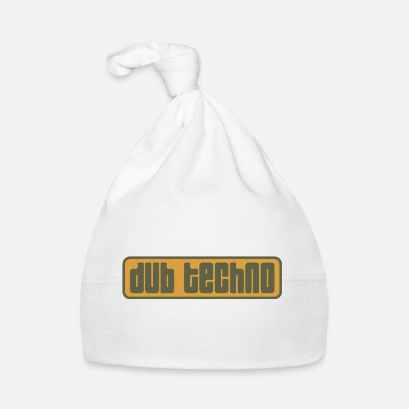 Dub Techno Retro Emblem Baby Bio-Mütze