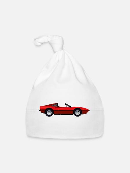 ROTER SPORTWAGEN - Baby Bio-Mütze - Weiß - Vorne
