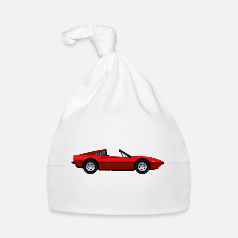 VOITURE DE SPORT ROUGE Bonnet bio Bébé