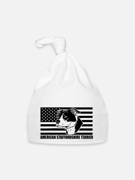 American Stafford © - Bonnet bio Bébé - blanc - Devant