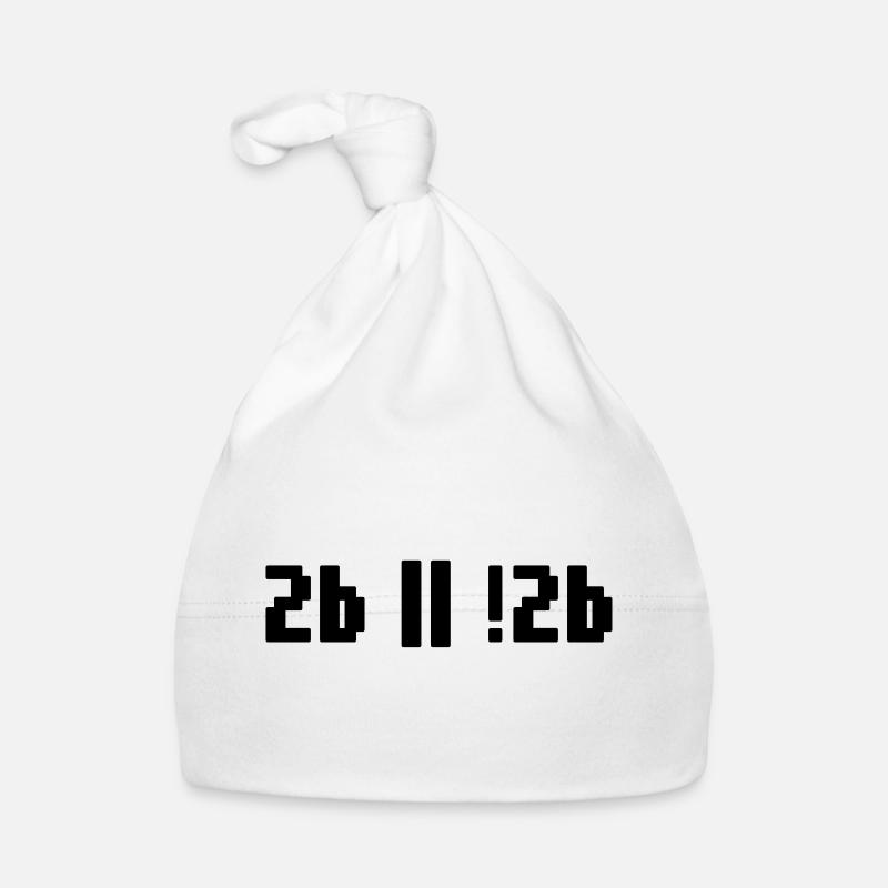 2b or not 2b – Shakespeare Hamlet Programmer - Organic Baby Cap - white