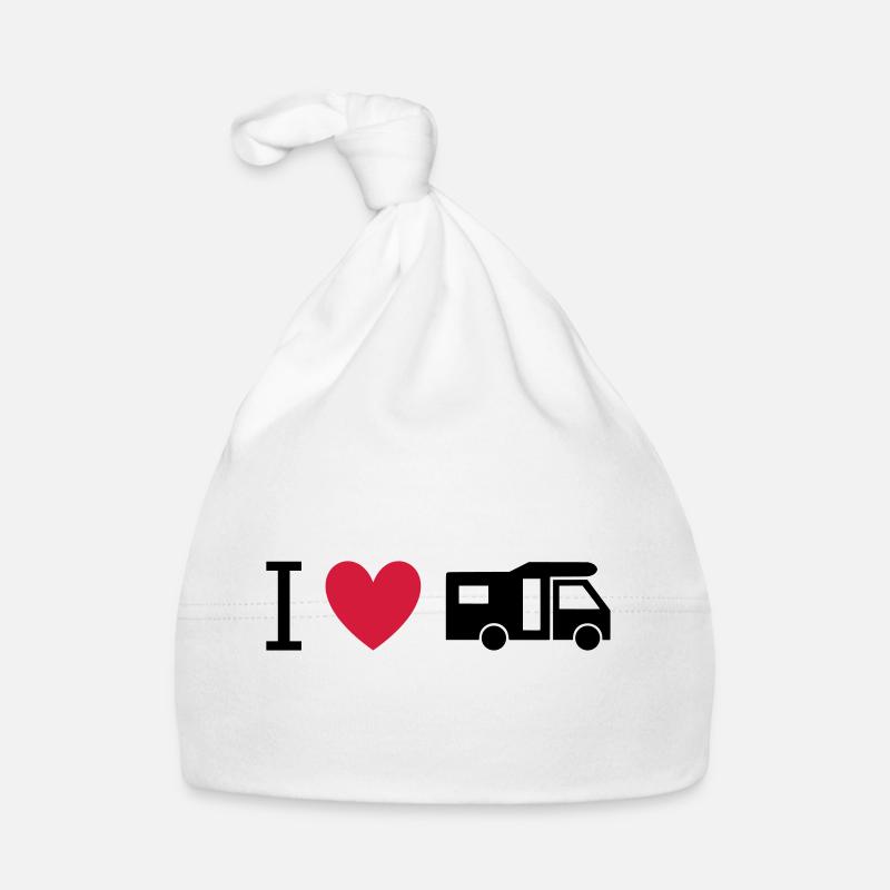 ★ Designfarben änderbar ★ Ich liebe Wohnmobile Baby Bio-Mütze