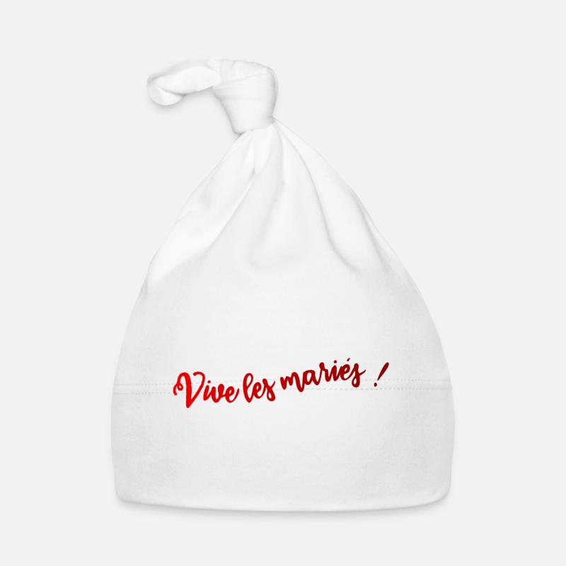 JUST MARRIED. VIVE LES MARIES. SAINT VALENTIN Bonnet bio Bébé