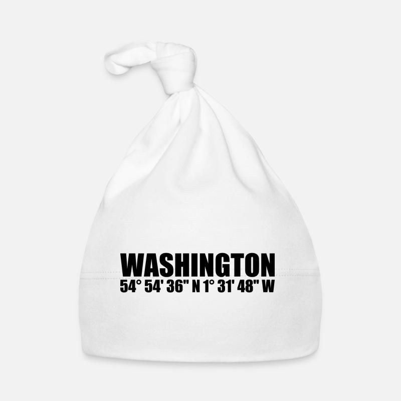 Washington coordinates Organic Baby Cap