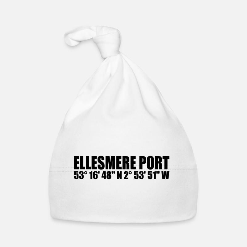 Ellesmere Port Coordinates Organic Baby Cap